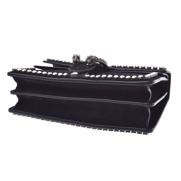 Gucci Dionysus Chain Shoulder Bag Black Suede Jeweled - Picture 4 of 9